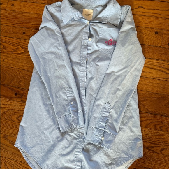 Gilly Hicks Long Sleep Shirt with pink embroidered logo - Picture 3 of 4